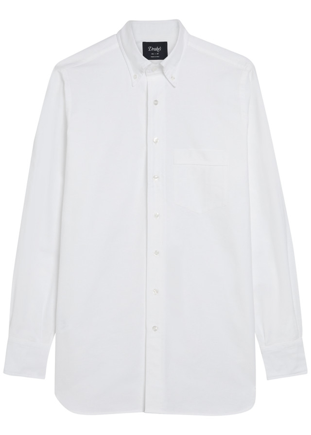DRAKE'S Cotton Oxford shirt