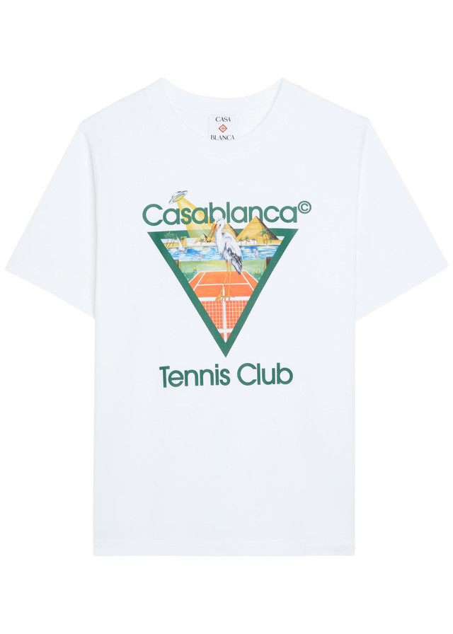 CASABLANCA Tennis Club printed cotton T-shirt