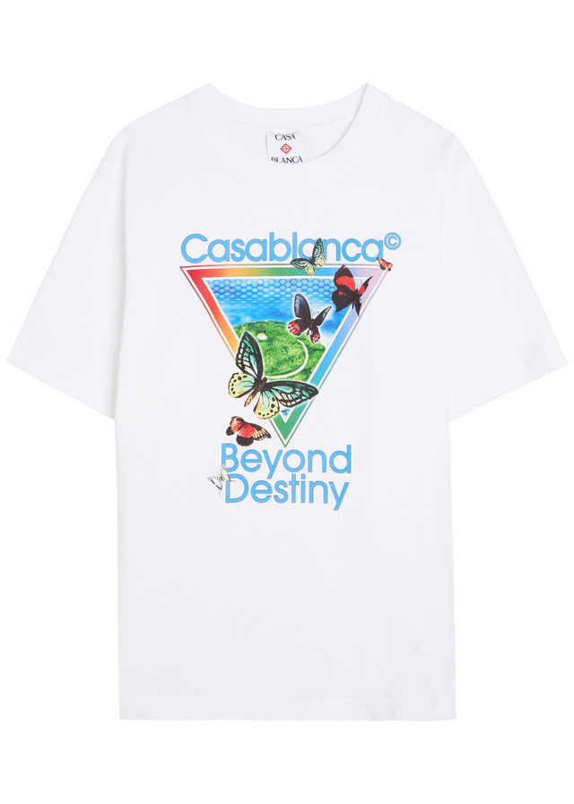 CASABLANCA Tennis Club Icon Beyond Destiny printed cotton T-shirt