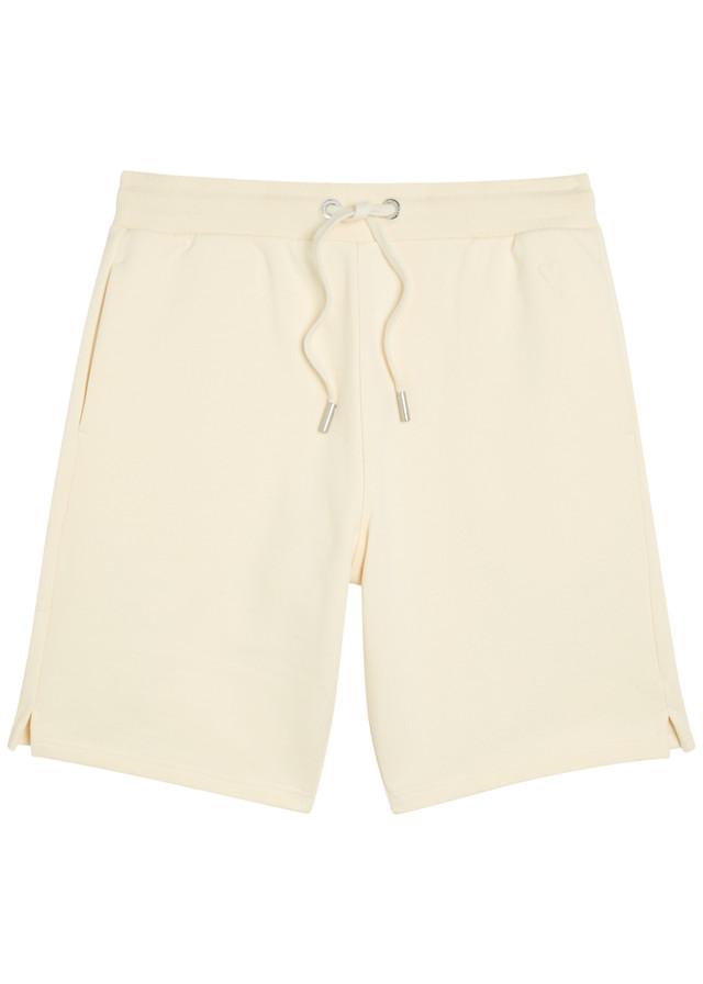 AMI PARIS Logo-embossed cotton shorts