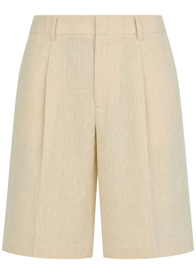 NN07 Kay pleated linen shorts
