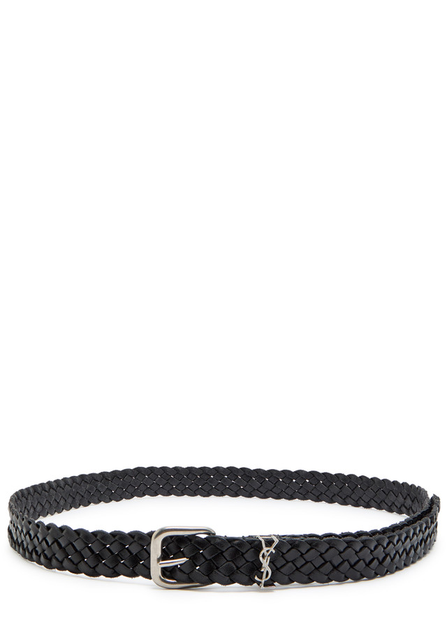 SAINT LAURENT Braided leather belt
