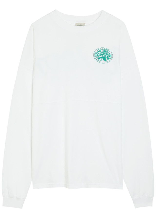 MALBON Horizon printed long-sleeve cotton T-shirt