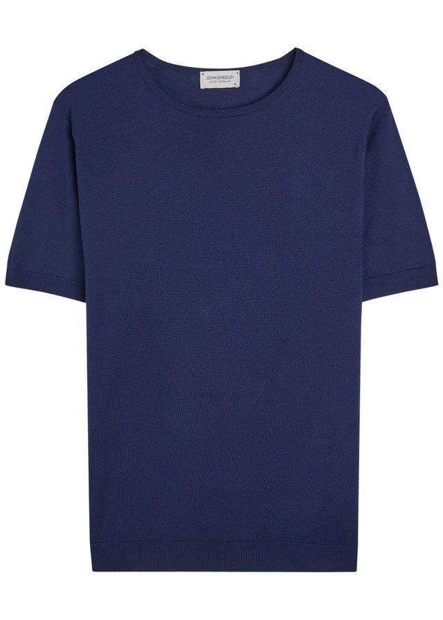 JOHN SMEDLEY Belden fine-knit cotton T-shirt