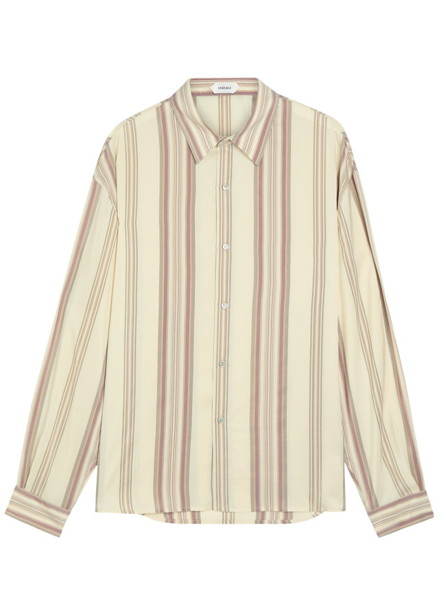 VERSACE Striped silk shirt