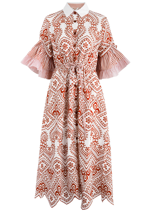 EVI GRINTELA Valerie embroidered cotton midi dress