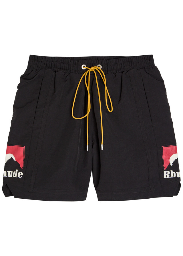 RHUDE Moonlight print nylon shorts