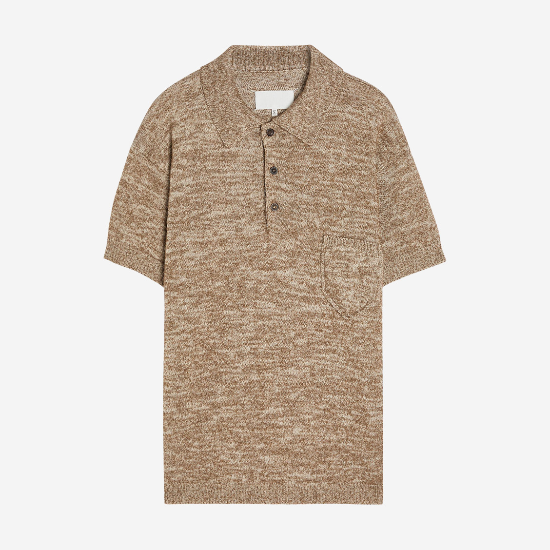 MAISON MARGIELA Melangé-knit cotton-blend polo shirt