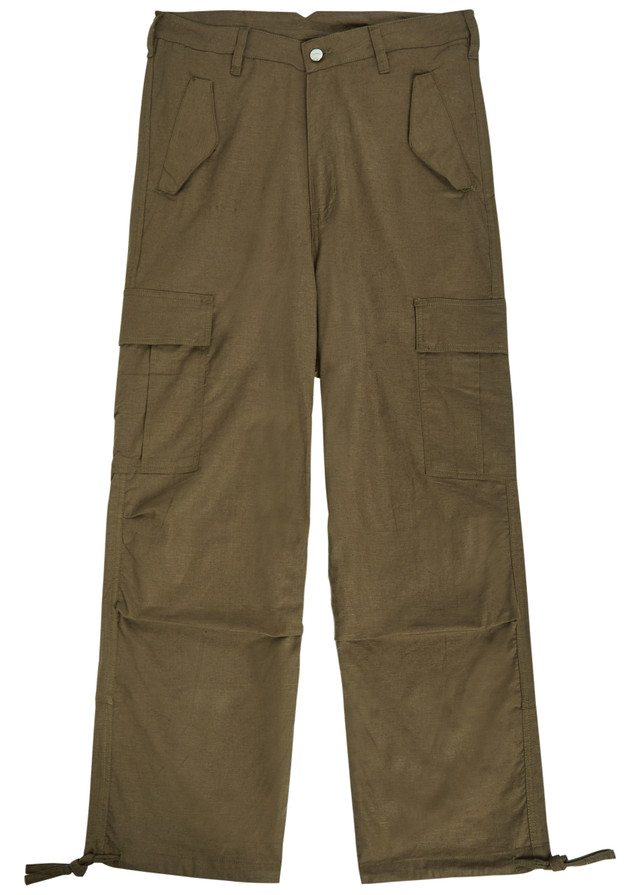 RHUDE Parachute linen-blend cargo trousers
