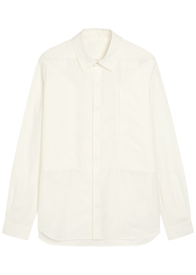 RICK OWENS Fogpocket cotton-poplin shirt