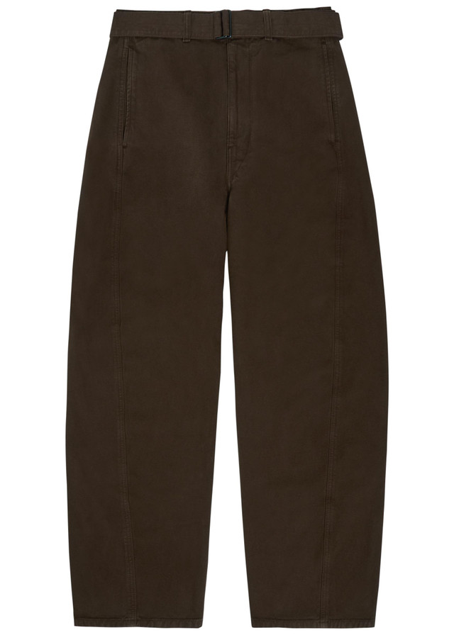 LEMAIRE Twisted belted barrel-leg jeans