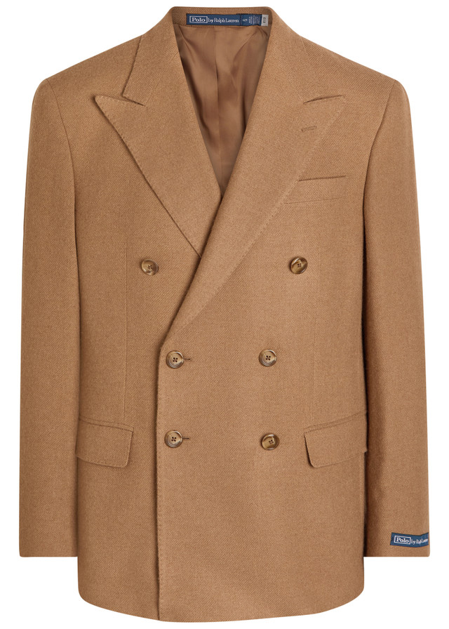 POLO RALPH LAUREN Double-breasted camel hair blazer