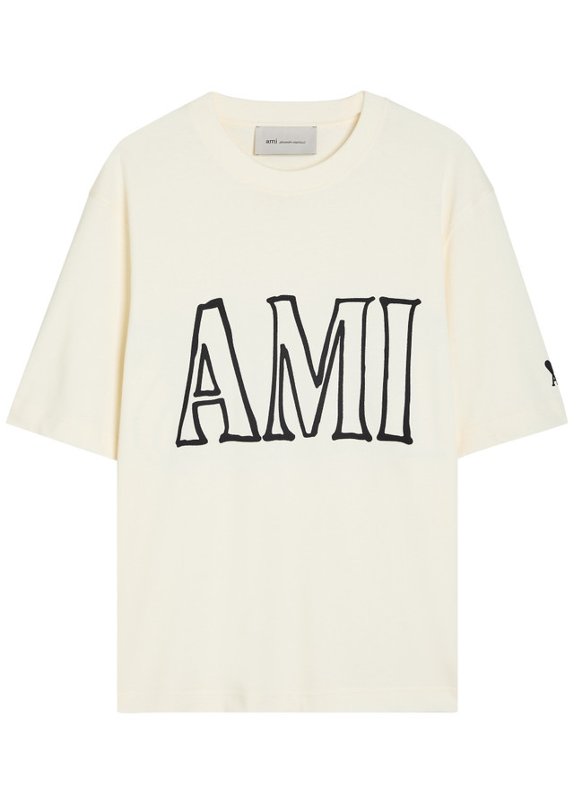 AMI PARIS Printed cotton T-shirt