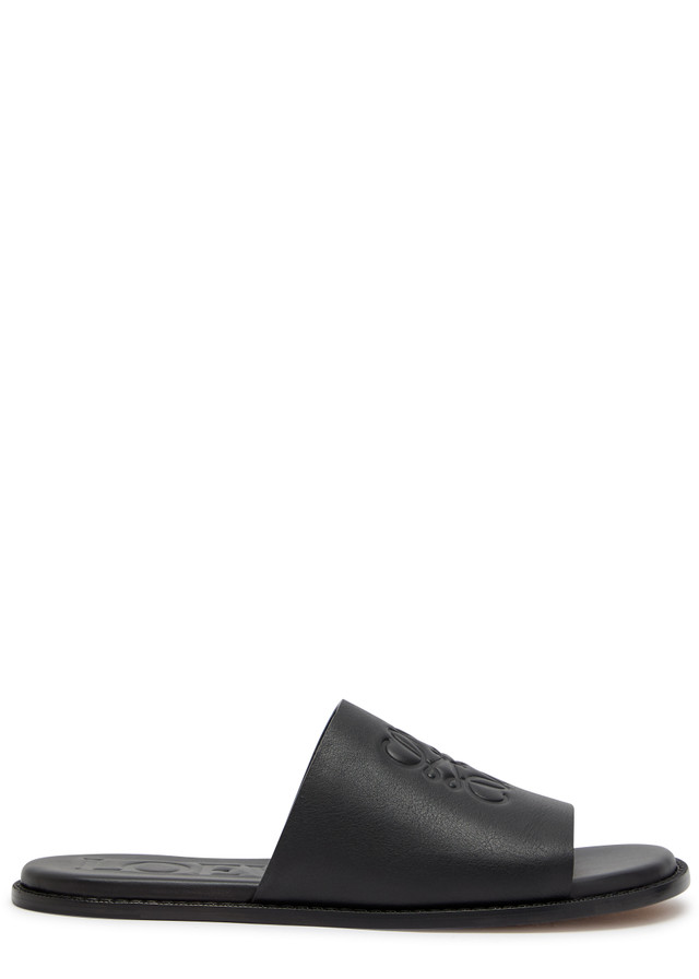 LOEWE Flex Anagram leather sliders
