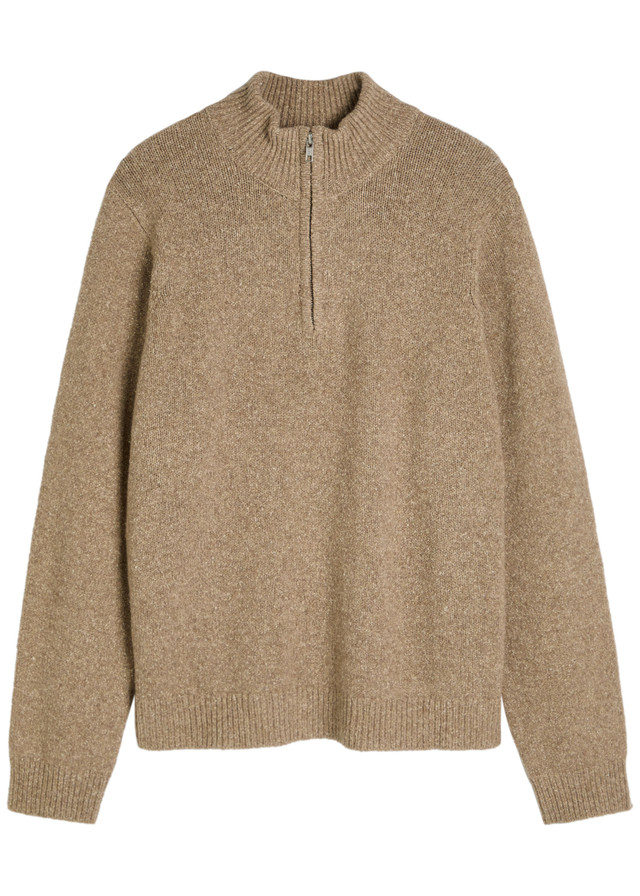 WON HUNDRED Viaan half-zip wool and silk-blend jumper