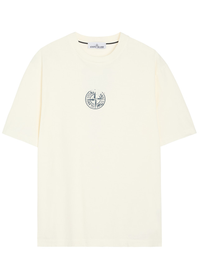 STONE ISLAND Logo-print cotton t-shirt