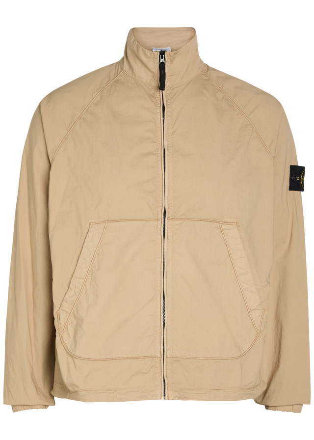 STONE ISLAND Logo stretch-cotton jacket