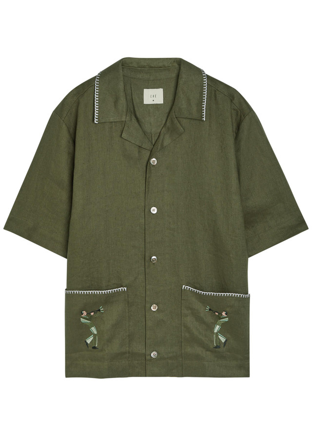 CHE Trompette embroidered linen shirt