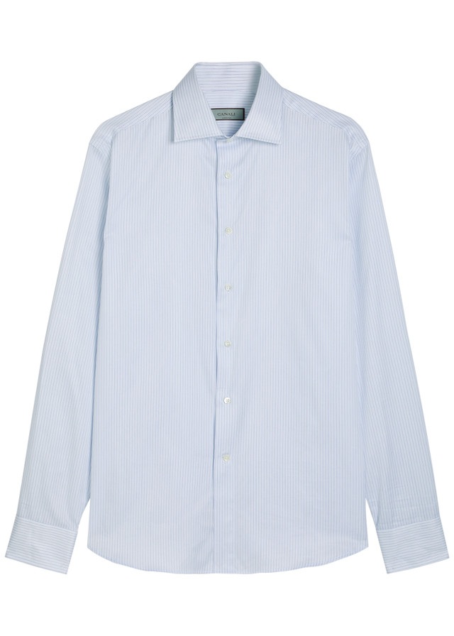 CANALI Striped cotton shirt