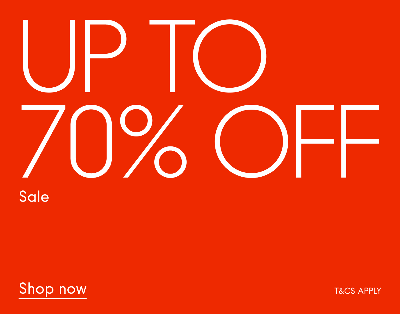 Up to 70% off sale Shop now