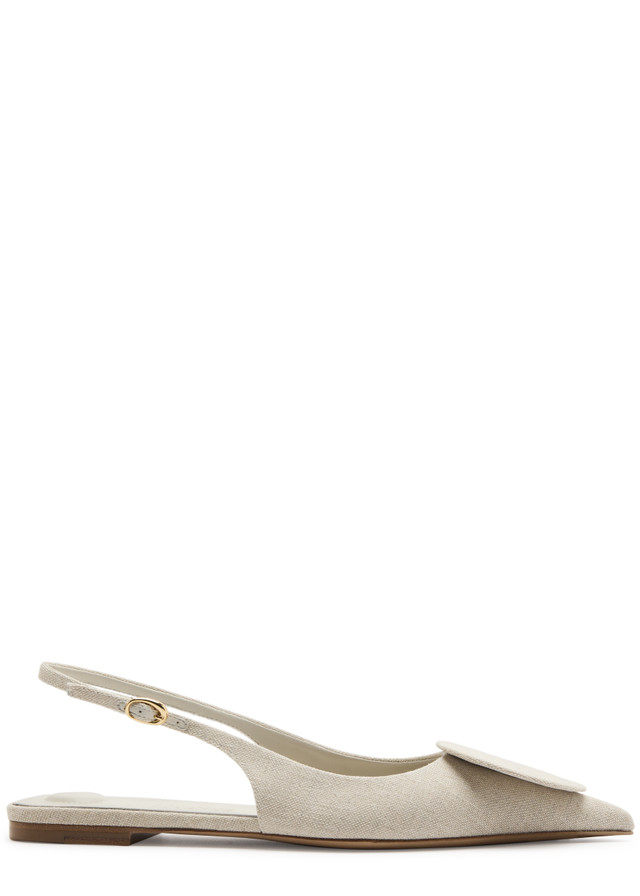 JACQUEMUS Les Slingbacks Duelo canvas slingback flats