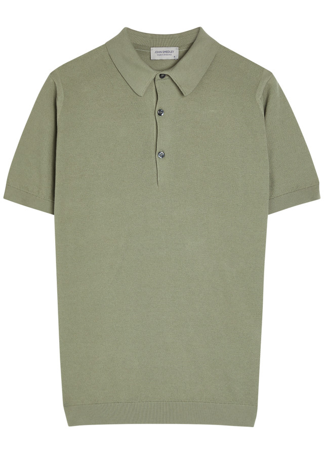 JOHN SMEDLEY Roth fine-knit cotton polo shirt