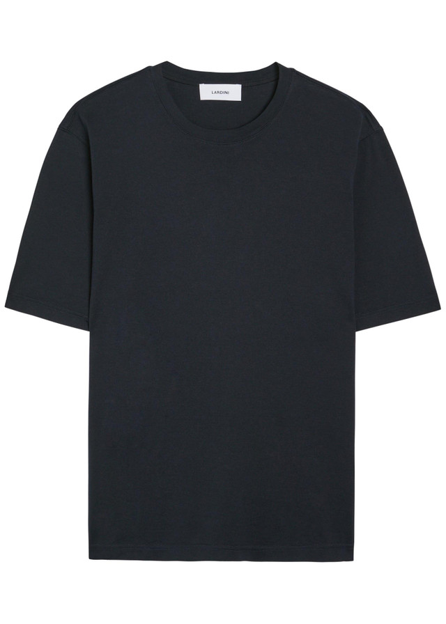 LARDINI Cotton and silk-blend T-shirt