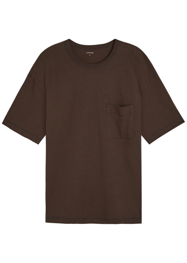 LEMAIRE Boxy cotton and linen-blend T-shirt