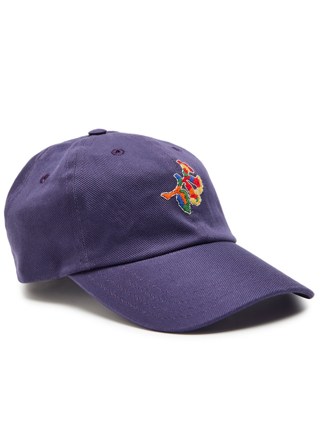 DRAKE'S Embroidered cotton-twill cap