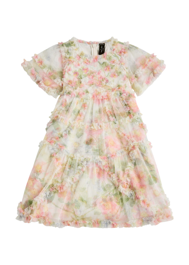 NEEDLE & THREAD Immortal Rose Maeve ruffled tulle dress