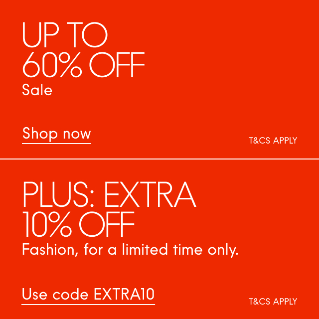 Up to 60% off Sale  Plus extra 10% off Fashion Shop now