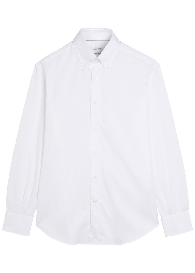 BRUNELLO CUCINELLI Cotton-poplin shirt