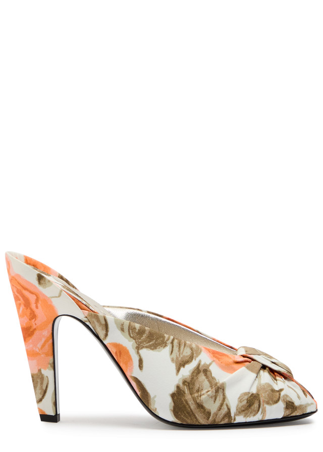 CHLOE Suzie 110 floral peep-toe mules