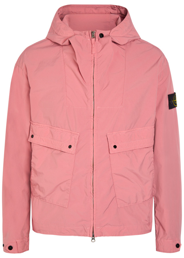 STONE ISLAND Hooded poplin jacket