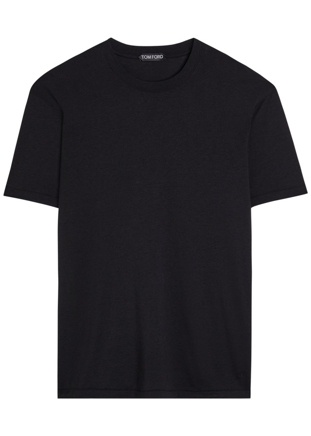 TOM FORD Logo-embroidered jersey T-shirt