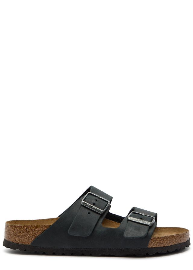 BIRKENSTOCK Arizona oiled leather sliders