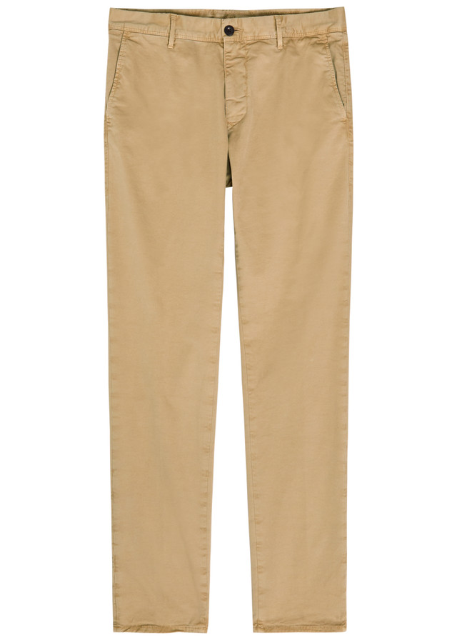 SLOWEAR Slim-leg stretch-cotton trousers