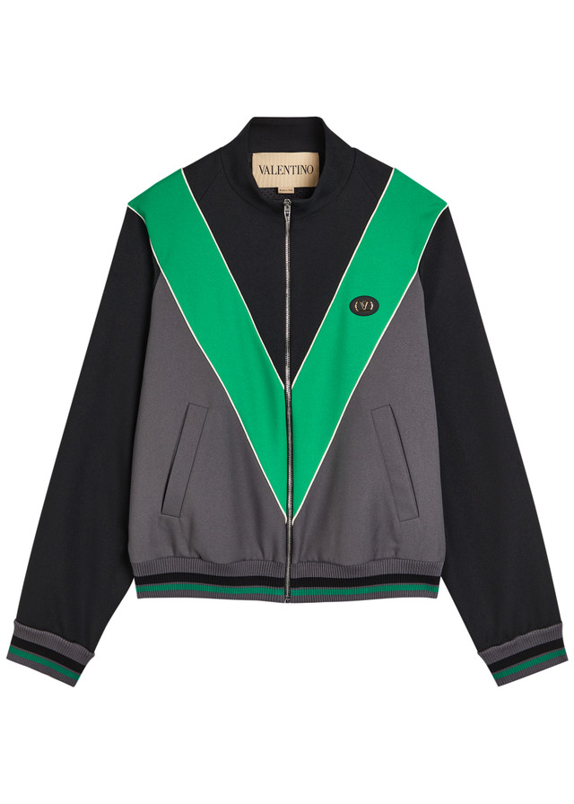 VALENTINO GARAVANI Colour-blocked twill track jacket
