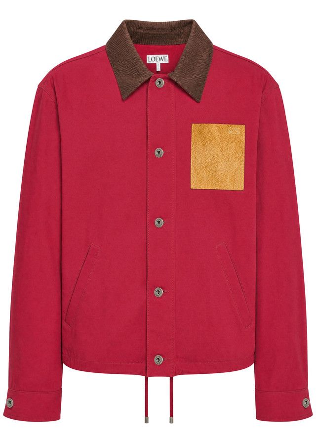 LOEWE Corduroy-collar cotton jacket