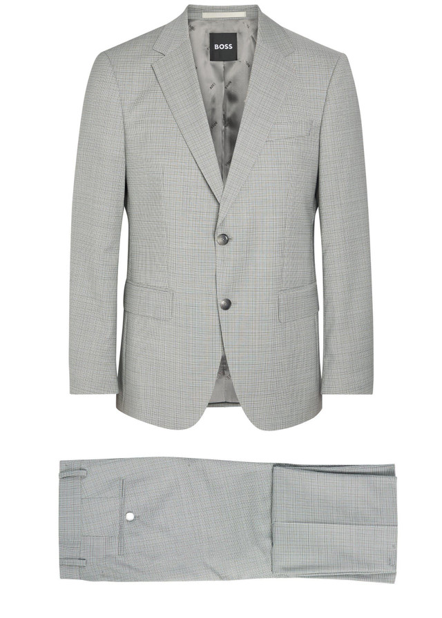BOSS Houndstooth stretch-wool suit