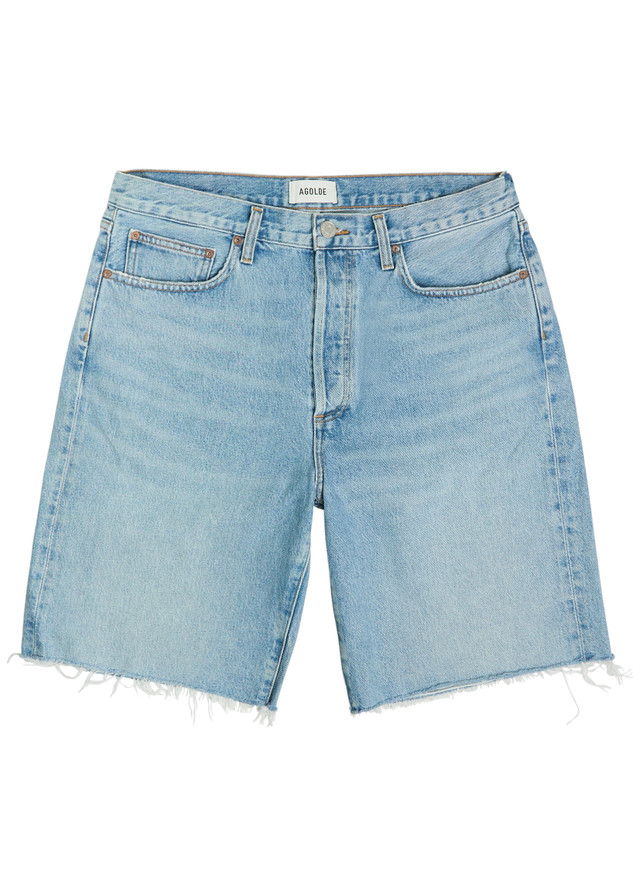 AGOLDE Anson frayed denim shorts