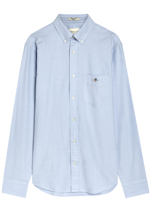 GANT Logo-embroidered cotton Oxford shirt