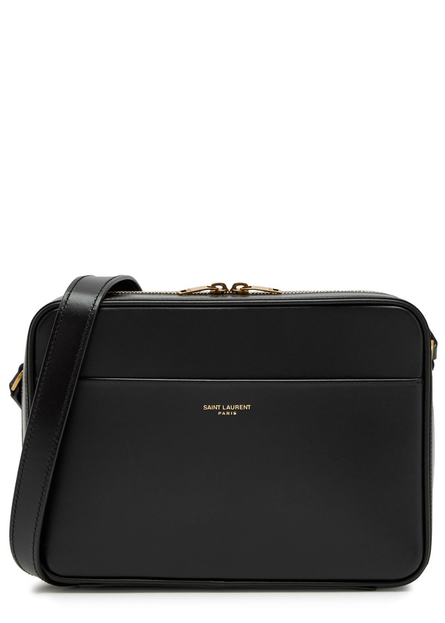 SAINT LAURENT Daily Cam logo leather cross-body bag