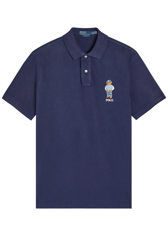 POLO RALPH LAUREN Embroidered piqué cotton polo shirt
