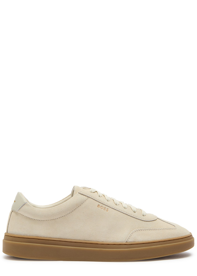 BOSS Kieran leather-trim suede sneakers
