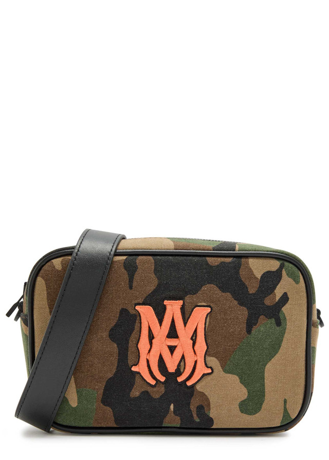 AMIRI MA camouflage twill camera cross-body bag