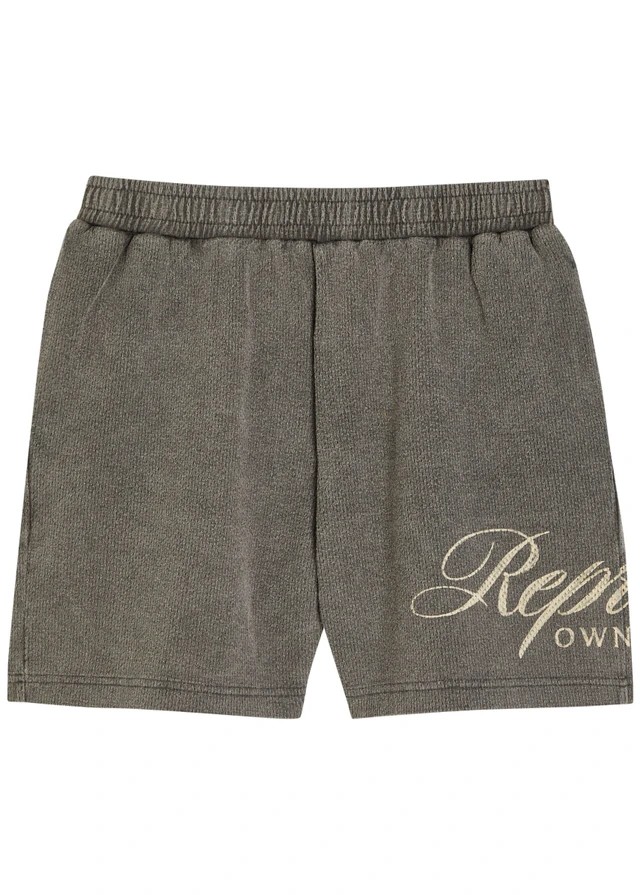 REPRESENT Owners Club Script cotton-mesh shorts