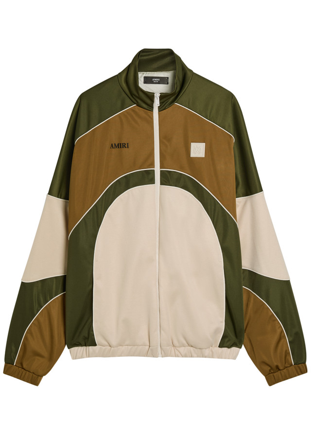 AMIRI Panelled satin-twill track jacket