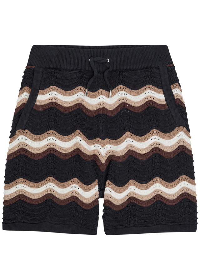 RAITH Primavera wavy crochet cotton shorts